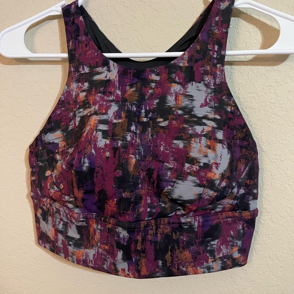 Final Reduction Lululemon Athletica Wunder Train Longline Bra Cinder Flash Multi